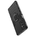 Ring Holder Kickstand Hard PC + Flexible Soft TPU Dual Layer Shock Absorption Protective Cover for Samsung Galaxy M52 5G