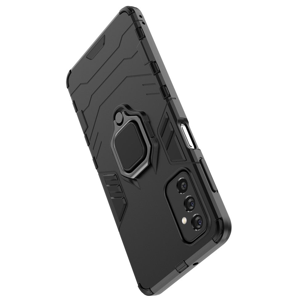Ring Holder Kickstand Hard PC + Flexible Soft TPU Dual Layer Shock Absorption Protective Cover for Samsung Galaxy M52 5G