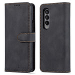 AZNS PU Leather Magnetic Clasp Closure Well-Protected Shockproof Phone Case with Stand Wallet for Samsung Galaxy Z Fold3 5G