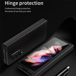 Hard PC Phone Flip Case Cover with Glass Screen Protector for Samsung Galaxy Z Fold3 5G