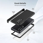 Hard PC Phone Flip Case Cover with Glass Screen Protector for Samsung Galaxy Z Fold3 5G