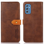 KHAZNEH For Samsung Galaxy M52 5G Magnetic Closure TPU+PU Leather Phone Case Wallet Stand Shockproof Phone Cover