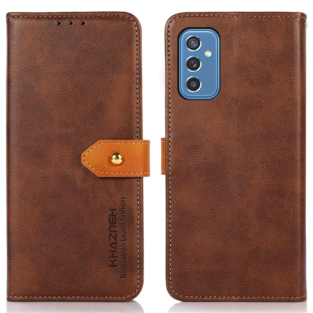 KHAZNEH For Samsung Galaxy M52 5G Magnetic Closure TPU+PU Leather Phone Case Wallet Stand Shockproof Phone Cover