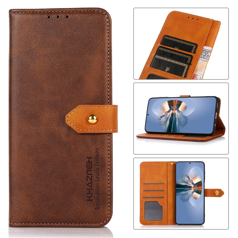 KHAZNEH For Samsung Galaxy M52 5G Magnetic Closure TPU+PU Leather Phone Case Wallet Stand Shockproof Phone Cover