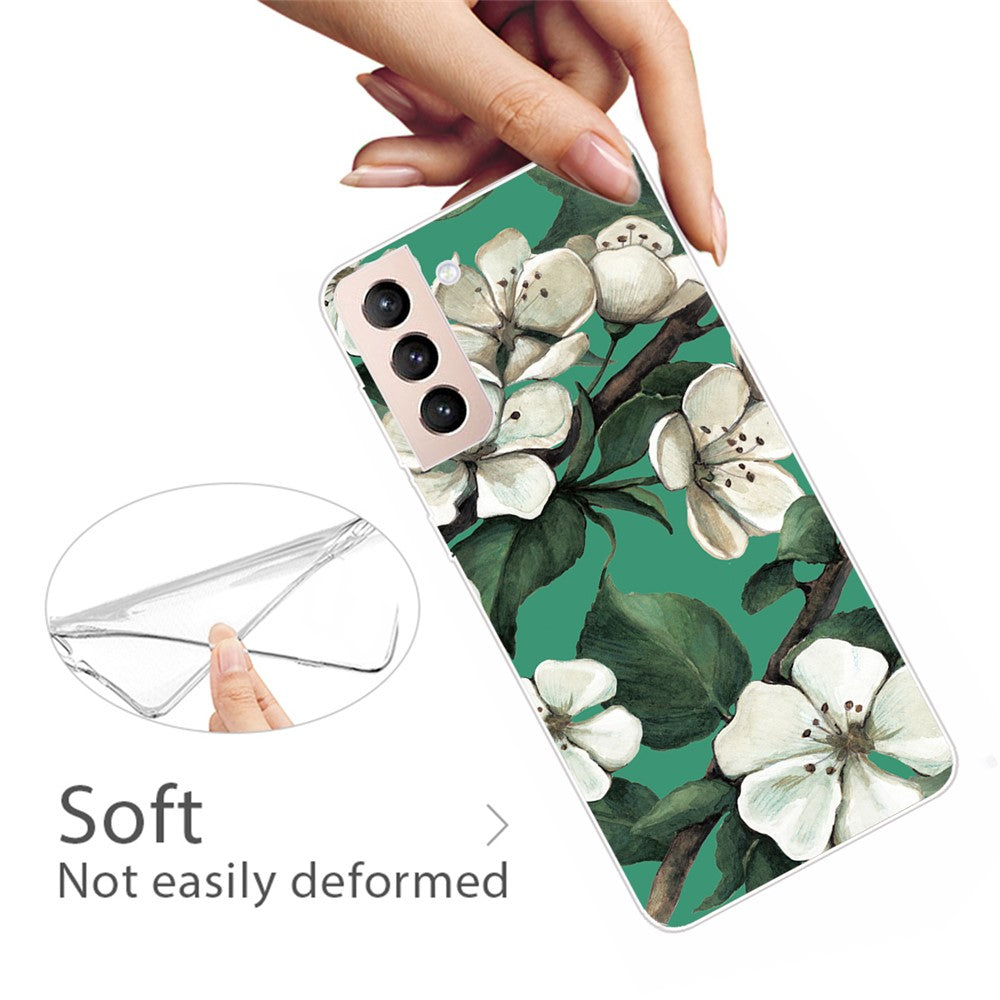 Non-yellowing Soft TPU Pattern Printing Anti-drop Protective Phone Case Cover for Samsung Galaxy S22 5G