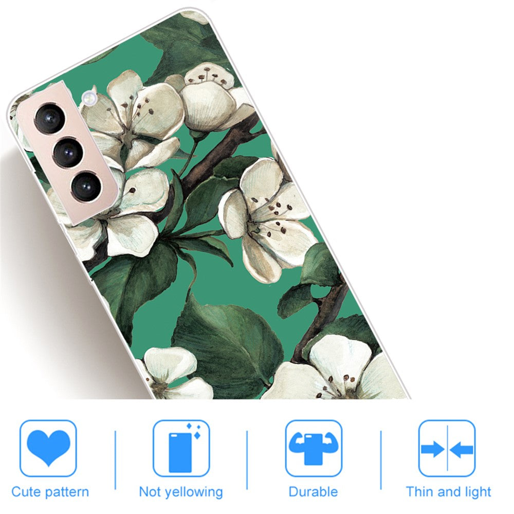 Non-yellowing Soft TPU Pattern Printing Anti-drop Protective Phone Case Cover for Samsung Galaxy S22 5G