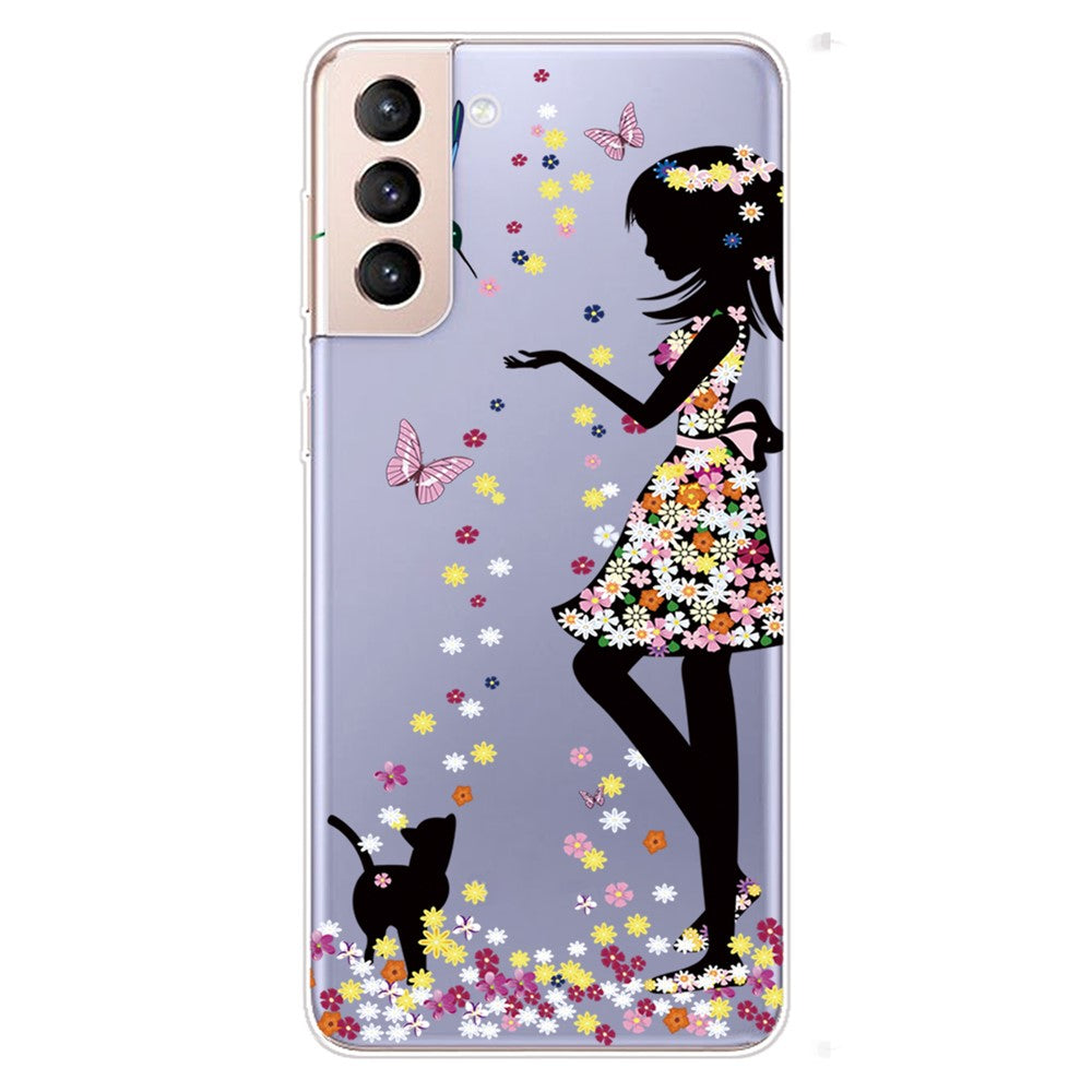 Pattern Printing Design IMD Scratch Resistant Soft TPU Protective Phone Case for Samsung Galaxy S22 5G