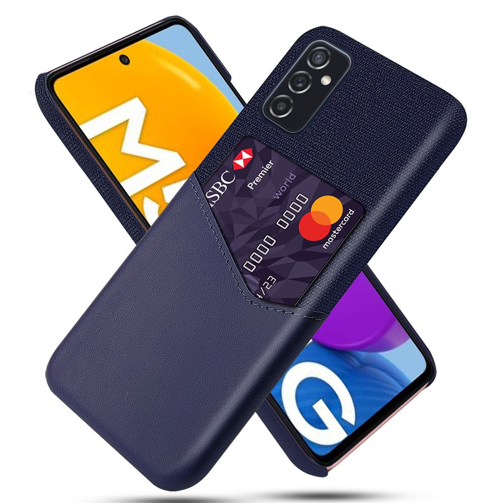 PU-læder + PC-hybridcover med stoftekstur og kortholder til Samsung Galaxy M52 5G