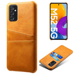 Premium PU Leather + PC Anti-Scratch Hard Case with Dual Card Slots for Samsung Galaxy M52 5G
