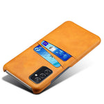 Premium PU Leather + PC Anti-Scratch Hard Case with Dual Card Slots for Samsung Galaxy M52 5G