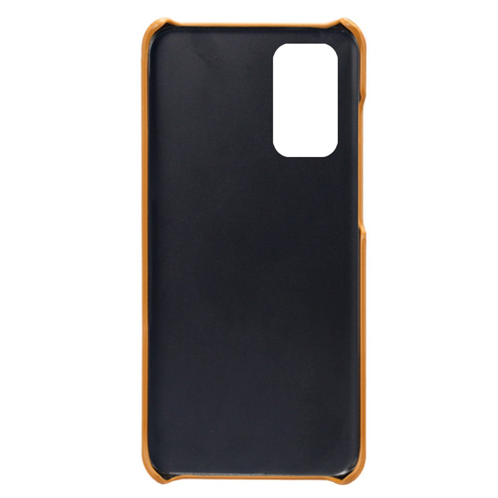 Premium PU Leather + PC Anti-Scratch Hard Case with Dual Card Slots for Samsung Galaxy M52 5G