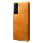 Smooth PU Leather Surface Coated PC Phone Case Phone Cover for Samsung Galaxy S22 5G