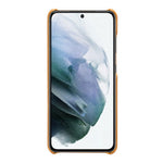 Smooth PU Leather Surface Coated PC Phone Case Phone Cover for Samsung Galaxy S22 5G