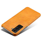 Smooth PU Leather Surface Coated PC Phone Case Phone Cover for Samsung Galaxy S22 5G
