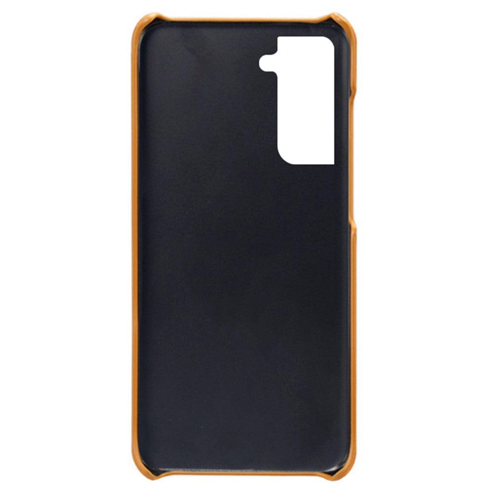 Smooth PU Leather Surface Coated PC Phone Case Phone Cover for Samsung Galaxy S22 5G