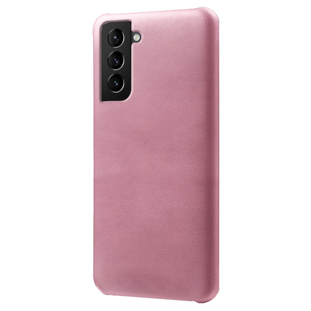 Smooth PU Leather Surface Coated PC Phone Case Phone Cover for Samsung Galaxy S22 5G