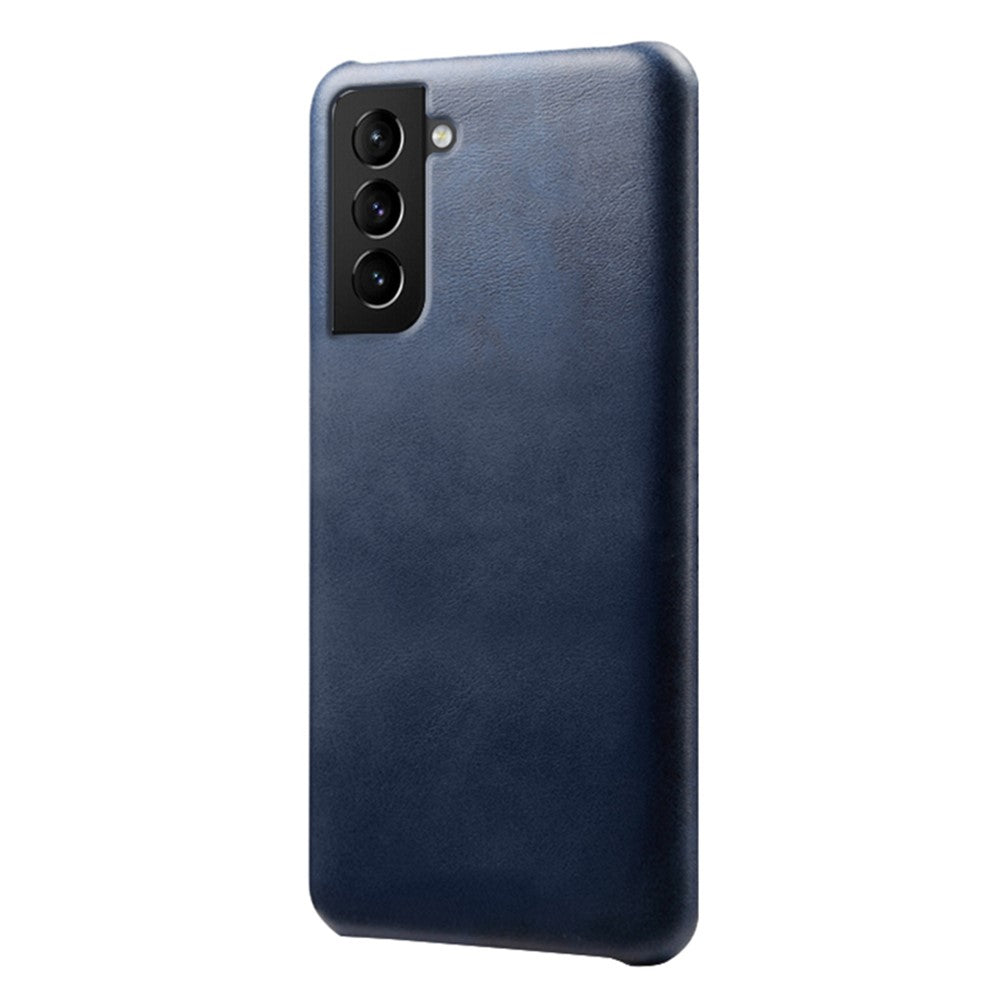 Smooth PU Leather Surface Coated PC Phone Case Phone Cover for Samsung Galaxy S22 5G