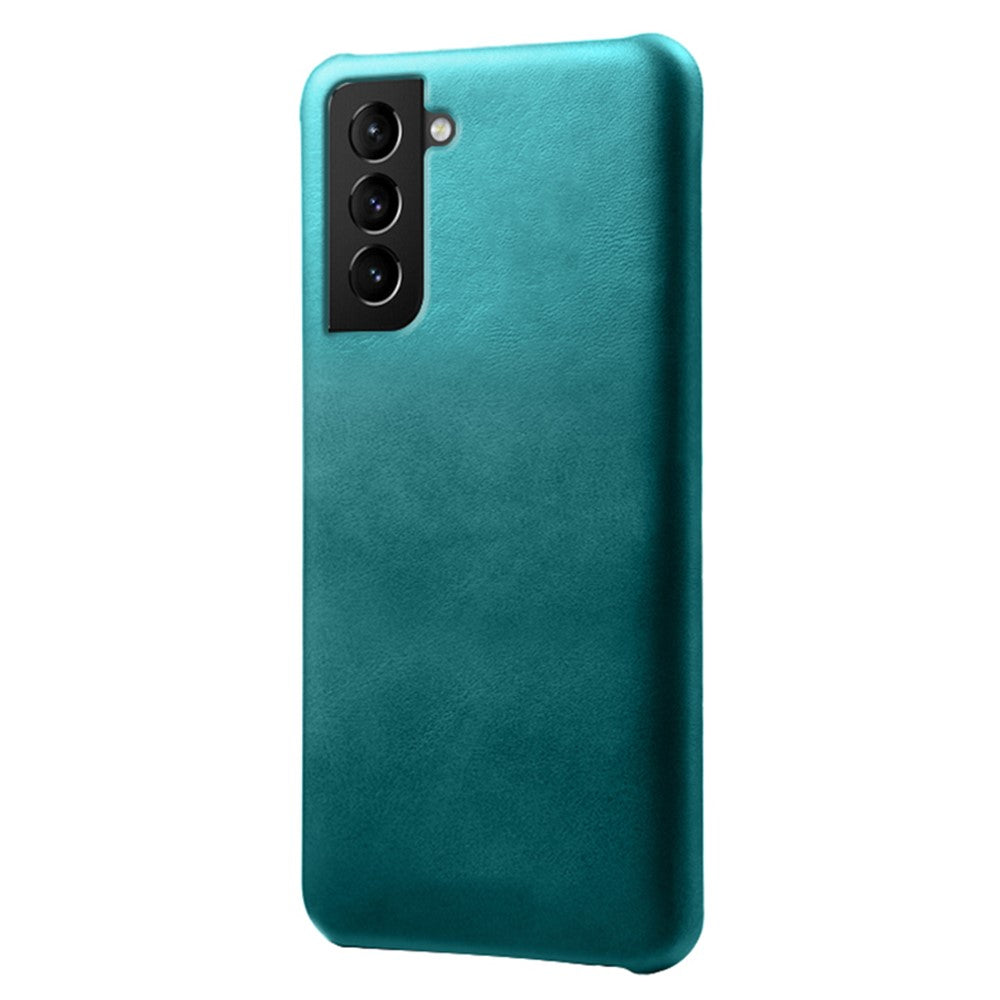 Smooth PU Leather Surface Coated PC Phone Case Phone Cover for Samsung Galaxy S22 5G