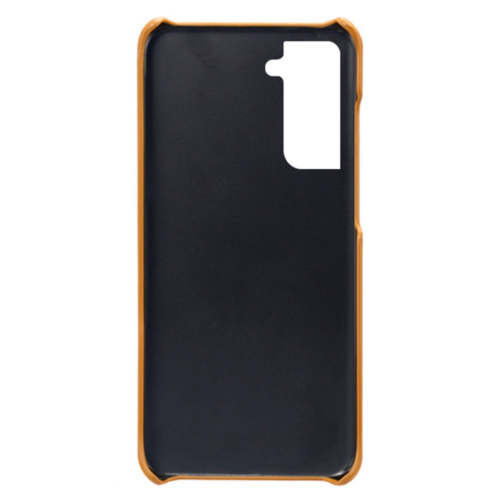 Well-Protected Scratch-Resistant PU Leather + PC Combo Dual Back Card Slots Design Hard Cover for Samsung Galaxy S22+ 5G
