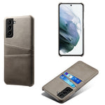 Well-Protected Scratch-Resistant PU Leather + PC Combo Dual Back Card Slots Design Hard Cover for Samsung Galaxy S22+ 5G