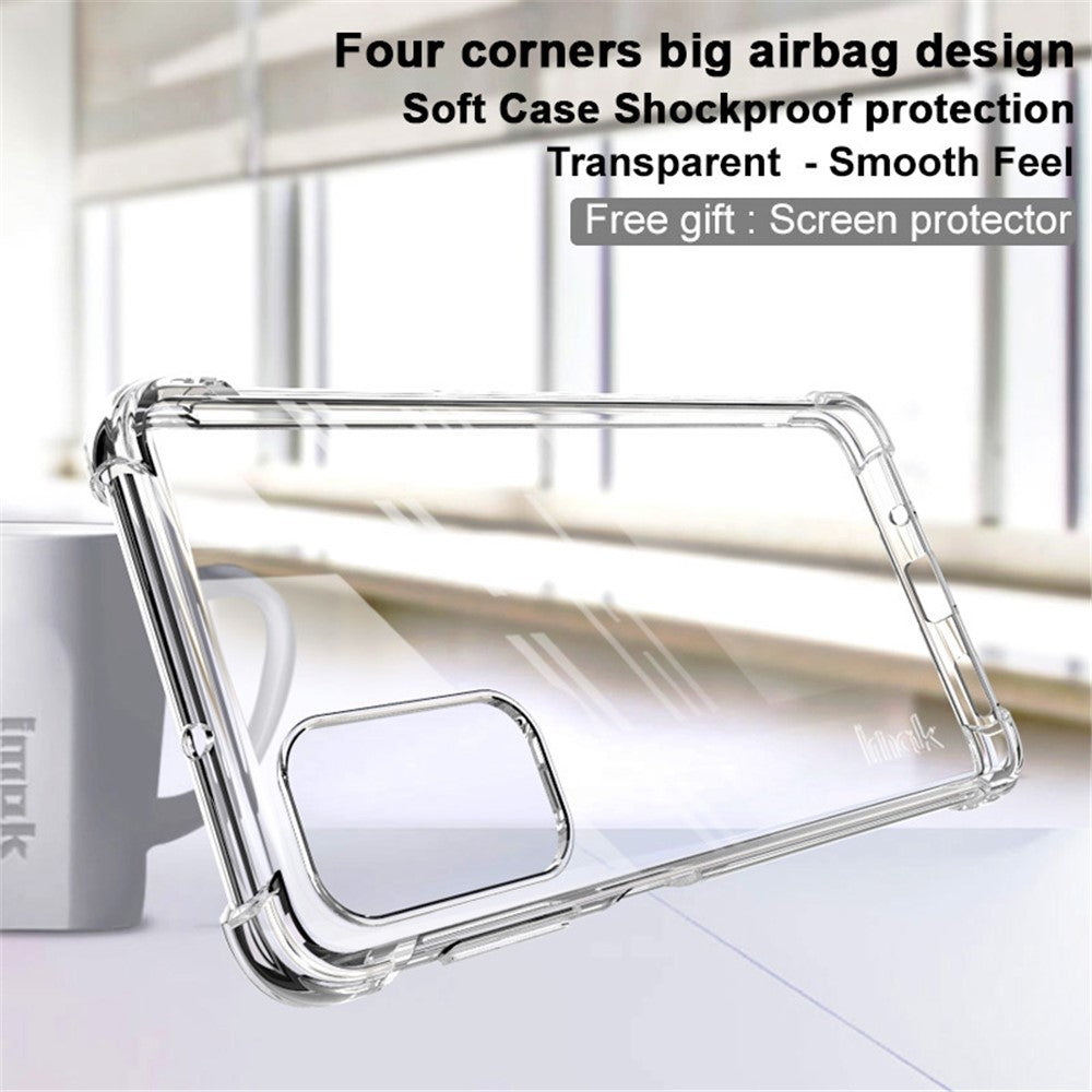 IMAK Corner Airbags All-Inclusive Shock-Absorbing TPU Soft Phone Case with Screen Protector for Samsung Galaxy M52 5G