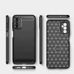 Carbon Fiber Brushed Texture Anti-Scratch Shockproof Soft TPU Non-Slip Phone Cover for Samsung Galaxy M52 5G