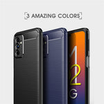 Carbon Fiber Brushed Texture Anti-Scratch Shockproof Soft TPU Non-Slip Phone Cover for Samsung Galaxy M52 5G