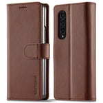 LC.IMEEKE Magnetic Clasp Stand Wallet PU Leather Folding Phone Case for Samsung Galaxy Z Fold3 5G