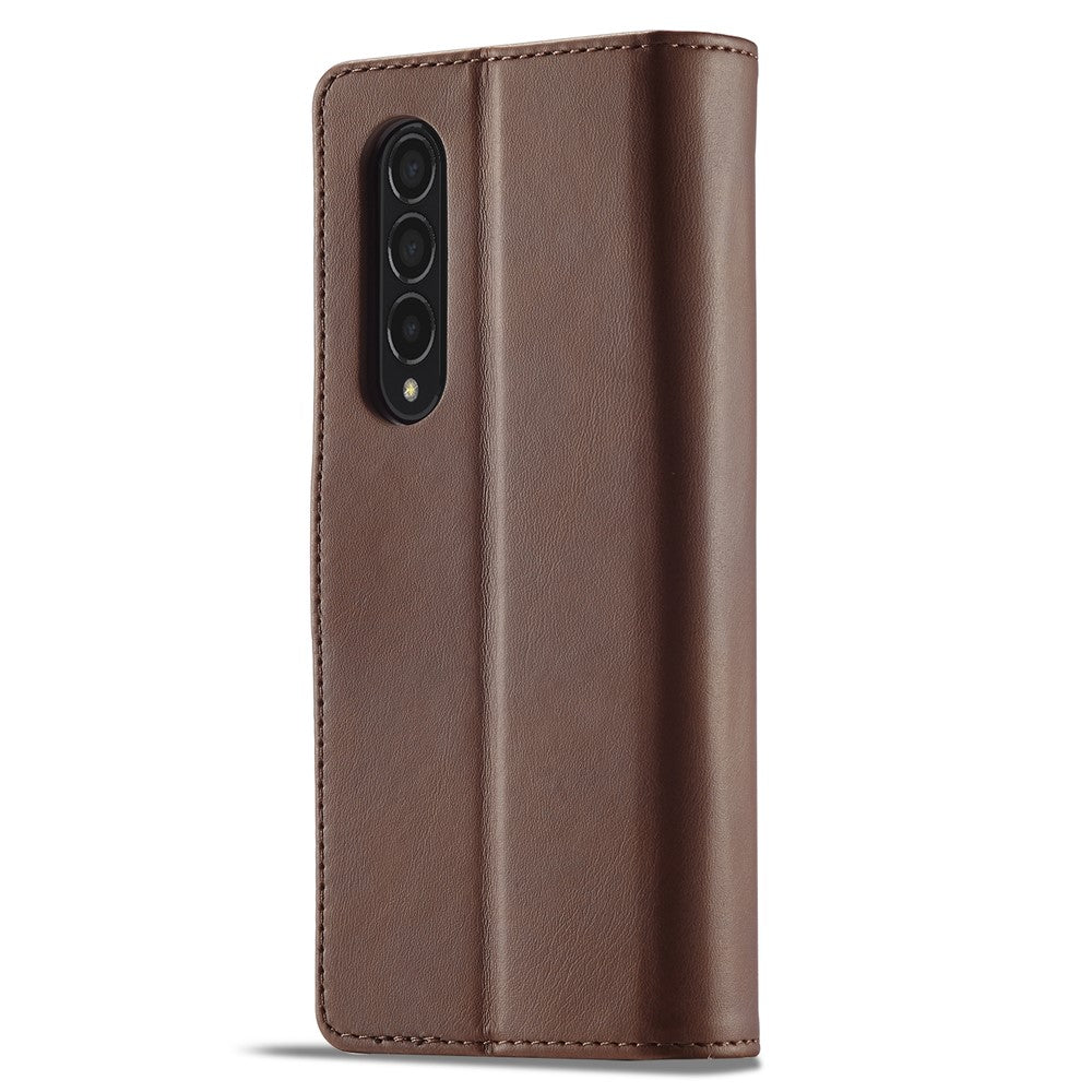 LC.IMEEKE Magnetic Clasp Stand Wallet PU Leather Folding Phone Case for Samsung Galaxy Z Fold3 5G