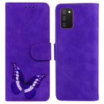 Magnetic Clasp Big Butterfly Pattern Printing Skin-touch PU Leather Phone Cover Shell with Stand Wallet for Samsung Galaxy A03s (166.5mm)