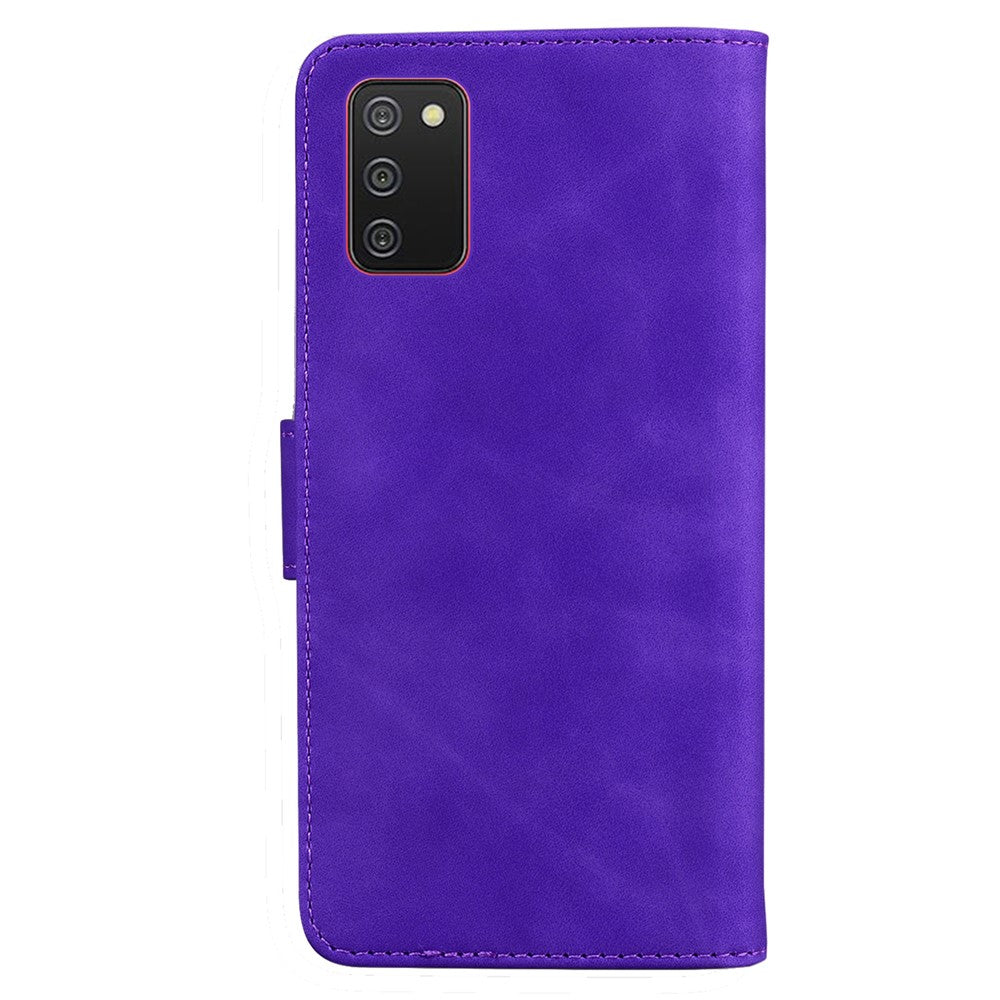 Magnetic Clasp Big Butterfly Pattern Printing Skin-touch PU Leather Phone Cover Shell with Stand Wallet for Samsung Galaxy A03s (166.5mm)