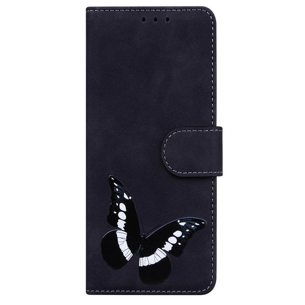 Big Butterfly Pattern Printing Skin-touch PU Leather Stand Wallet Phone Cover Shell for Samsung Galaxy A03s (164.2mm)