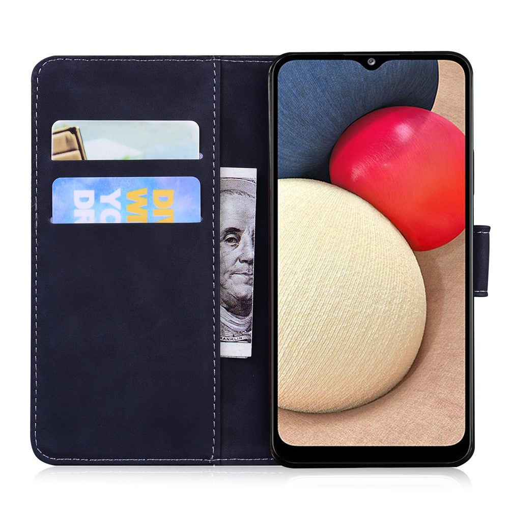 Big Butterfly Pattern Printing Skin-touch PU Leather Stand Wallet Phone Cover Shell for Samsung Galaxy A03s (164.2mm)