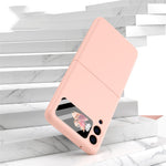 Anti-Drop PU Leather Coated Hard PC Back Phone Case with Tempered Glass Screen Protector for Samsung Galaxy Z Flip3 5G