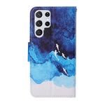 Full Body Protection Cross Texture Pattern Printing PU Leather Phone Case Shell with Stand Wallet for Samsung Galaxy S22 Ultra 5G