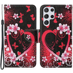 Full Body Protection Cross Texture Pattern Printing PU Leather Phone Case Shell with Stand Wallet for Samsung Galaxy S22 Ultra 5G