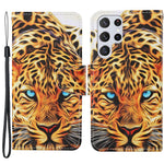 Full Body Protection Cross Texture Pattern Printing PU Leather Phone Case Shell with Stand Wallet for Samsung Galaxy S22 Ultra 5G