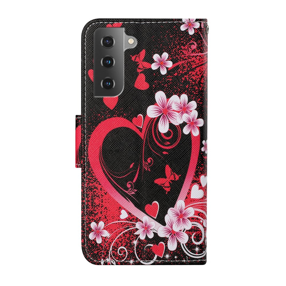 Pattern Printing Scratch-resistant Shockproof PU Leather Stand Case Wallet Cover for Samsung Galaxy S22+ 5G