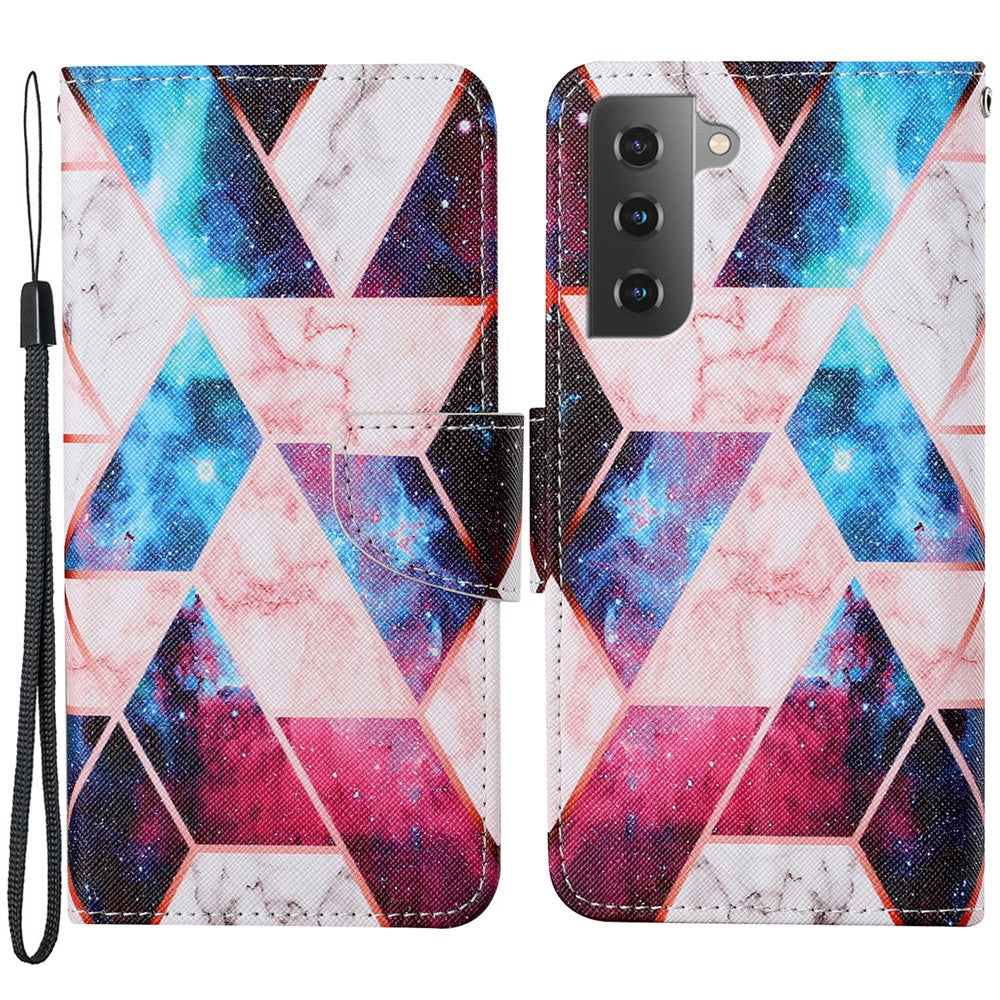 Pattern Printing Scratch-resistant Shockproof PU Leather Stand Case Wallet Cover for Samsung Galaxy S22+ 5G
