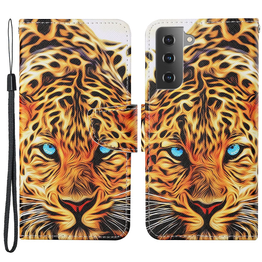 Pattern Printing Scratch-resistant Shockproof PU Leather Stand Case Wallet Cover for Samsung Galaxy S22+ 5G