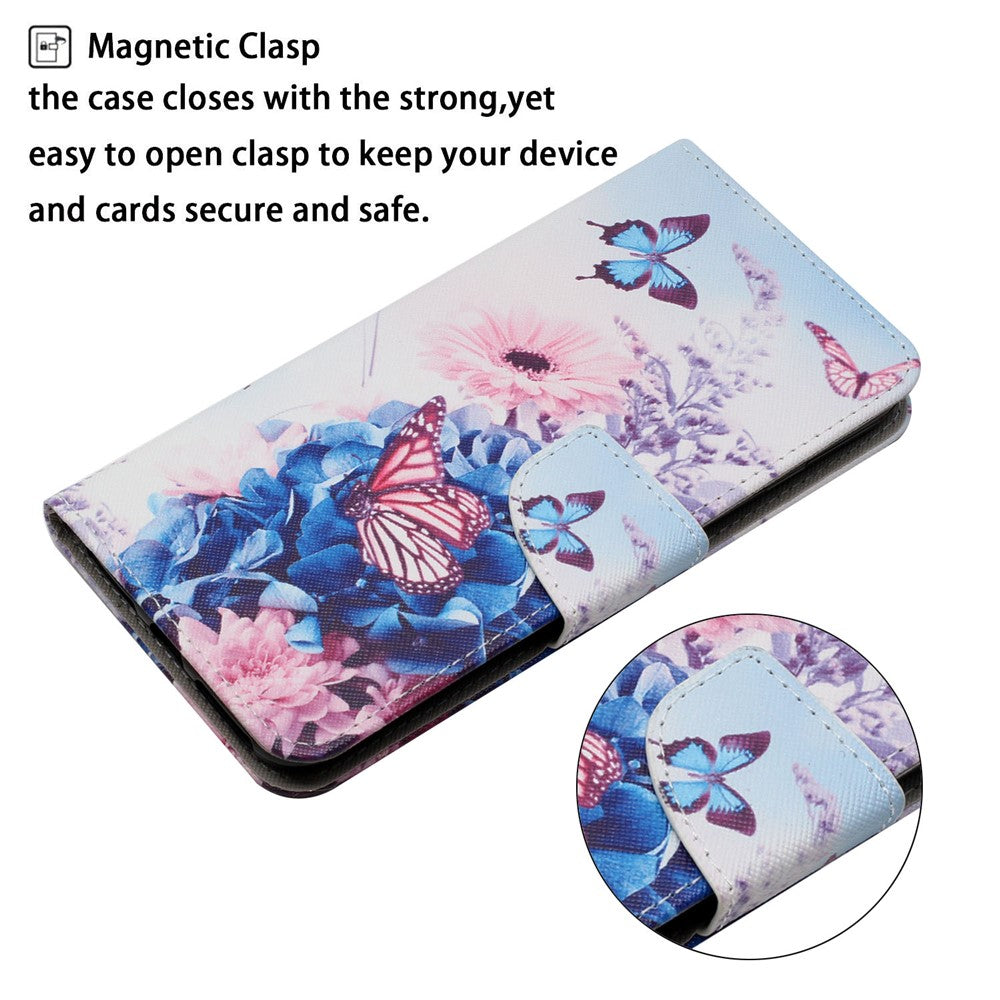 Cross Texture Pattern Printing All-round Protection Leather Phone Case Stand Wallet Shell with Hand Strap for Samsung Galaxy S22+ 5G