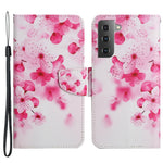 Cross Texture Pattern Printing All-round Protection Leather Phone Case Stand Wallet Shell with Hand Strap for Samsung Galaxy S22+ 5G