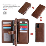 MEGSHI 020 Series Magnetic Absorption Wallet Anti-fall Detachable Design PU Leather TPU Case Shell with Long Strap for Samsung Galaxy A71 5G SM-A716