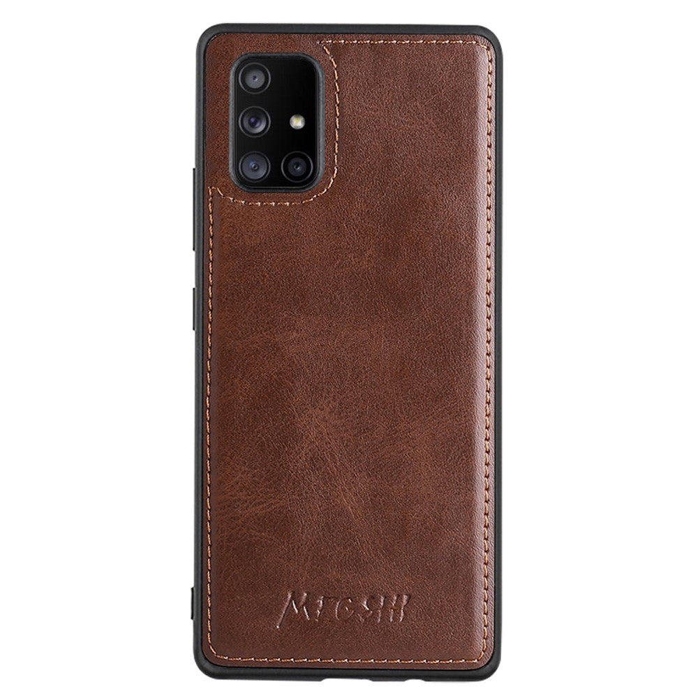 MEGSHI 020 Series Magnetic Absorption Wallet Anti-fall Detachable Design PU Leather TPU Case Shell with Long Strap for Samsung Galaxy A71 5G SM-A716