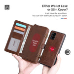 MEGSHI 020 Series Magnetic Absorption Wallet Anti-fall Detachable Design PU Leather TPU Case Shell with Long Strap for Samsung Galaxy A71 5G SM-A716