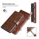 MEGSHI 020 Series Magnetic Absorption Wallet Anti-fall Detachable Design PU Leather TPU Case Shell with Long Strap for Samsung Galaxy A71 5G SM-A716