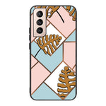 Marble Pattern Anti-drop Anti-scratch Tempered Glass + TPU Phone Back Cover Case for Samsung Galaxy S22 5G
