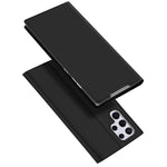 DUX DUCIS Skin Pro Series for Samsung Galaxy S22 Ultra 5G Leather Stand Cover Card Holder (Non-magnetic)