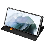 DUX DUCIS Skin Pro Series for Samsung Galaxy S22 Ultra 5G Leather Stand Cover Card Holder (Non-magnetic)