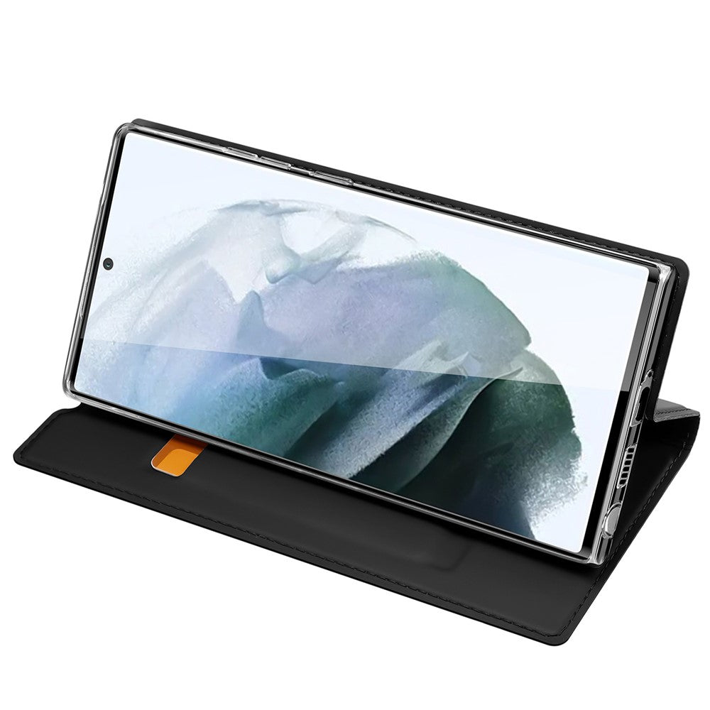 DUX DUCIS Skin Pro Series for Samsung Galaxy S22 Ultra 5G Leather Stand Cover Card Holder (Non-magnetic)